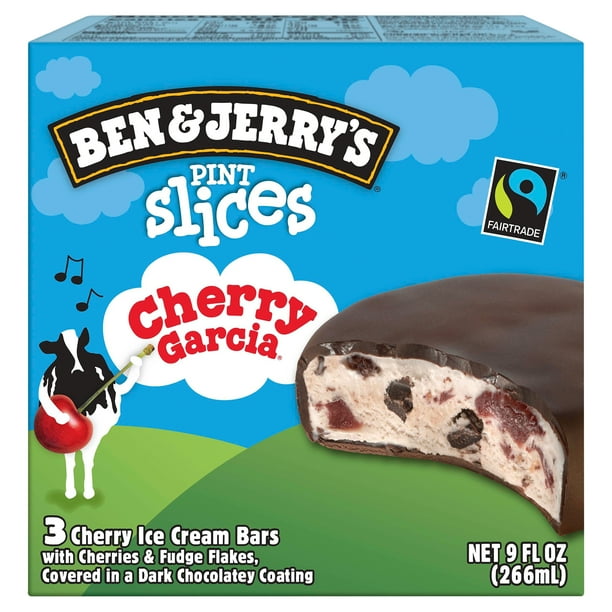 Ben & Jerry's Pint Slices ice cream bars Cherry Garcia® 9 oz, 3 Count