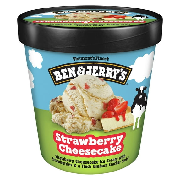 Ben & Jerry's Strawberry Cheesecake Strawberry Ice Cream Pint, 16 fl oz