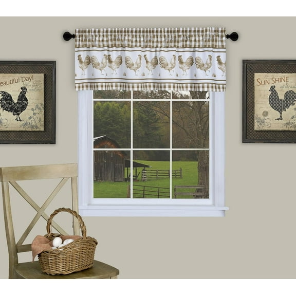 Ben&Jonah Collection Barnyard Window Curtain Valance - 58x14 - Taupe