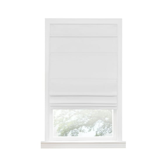 Ben&Jonah Cordless Roman 100% Blackout Window Shade 27" W x 64" L, White