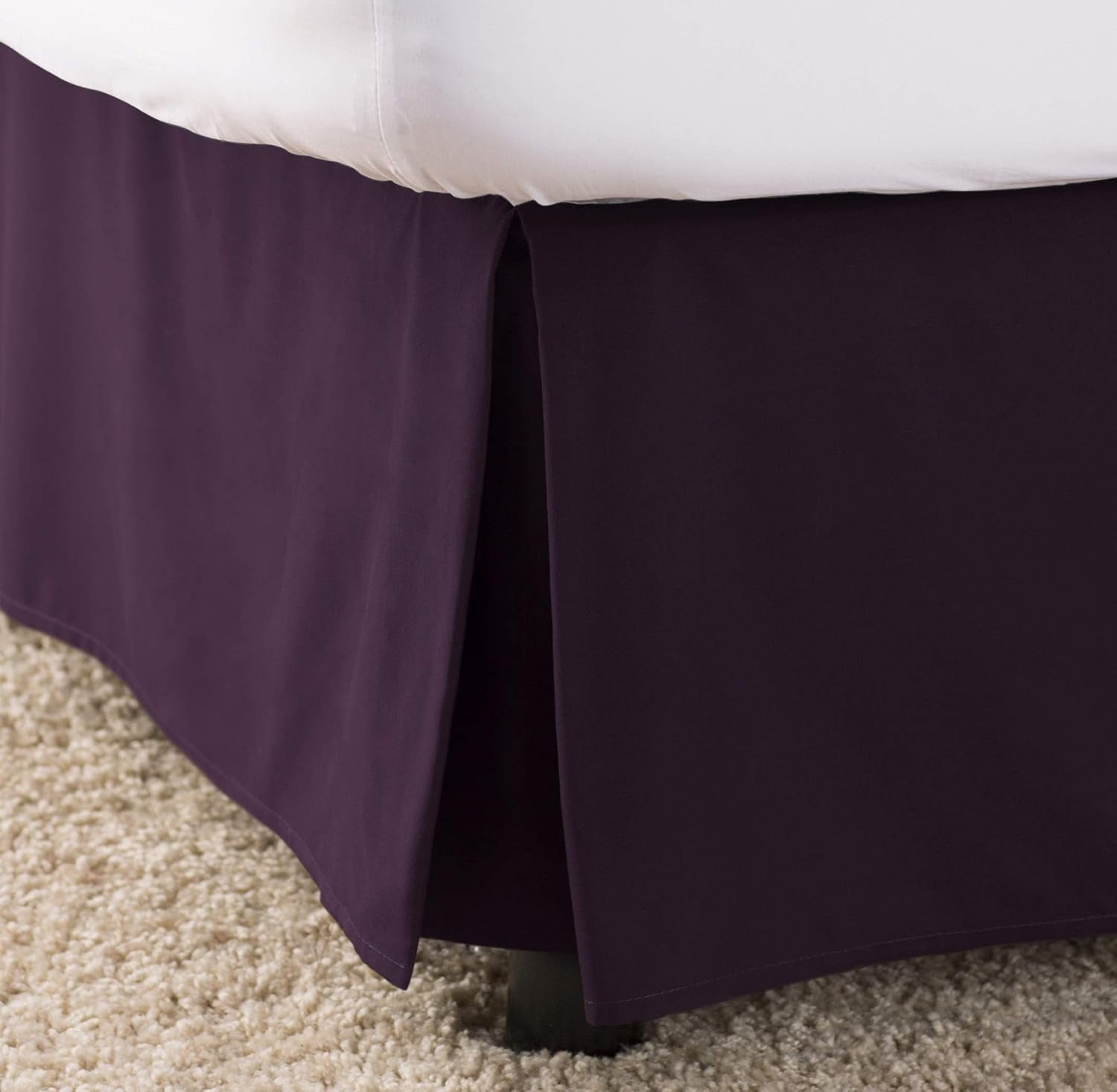 Ben&Jonah Simple Elegance 1500 Series Full Size Solid Bed Skirt with 14