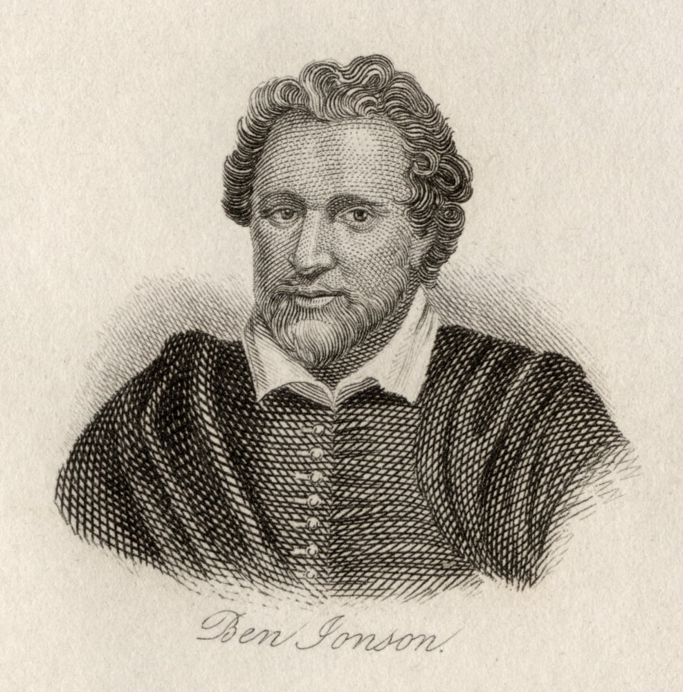 Ben Jonson 1572-1637 English Jacobean Dramatist Lyric Poet And Literary Critic Engraved By JWCook Canvas Art - Ken Welsh Design Pics (24 x 24)