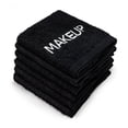 thumbnail image 1 of Ben Kaufman Black Makeup Towels - 13 x 13 Inch Makeup Towels - 100% Cotton Small Face Towel for Drying Face & Removing Makeup - Soft Makeup Remover Towel, Reusable & Washable Face Washcloth - 6 Count, 1 of 7