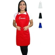 Ben Kaufman Sales Custom Monogrammed Adjustable Bib Kitchen, Gardening Apron with Two Front Pockets