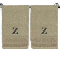 Ben Kaufman Sales Monogrammed Hand Towels for Bathroom Set of 2-100% Cotton 17" x 28 Personalized Towels with Initial P