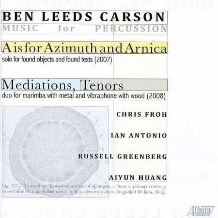 Ben Leeds Carson - Music for Percussion - Music & Performance - CD