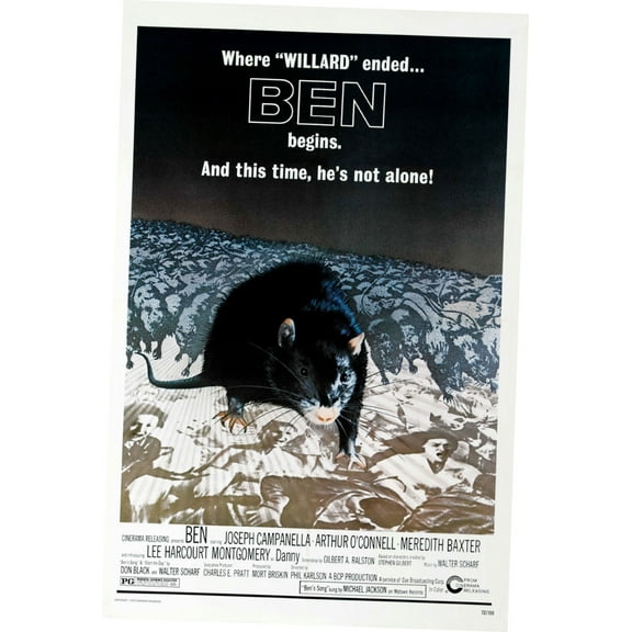 Ben Movie Poster Metal Sign 8Inx 12In Art Print On Metal 8x12 Multi-Color Square Adults Best Posters