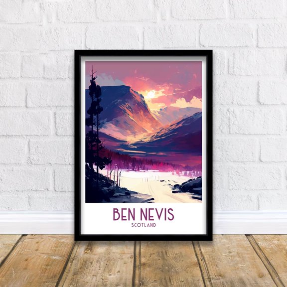 Ben Nevis Scotland Art Print Mountain Landscape