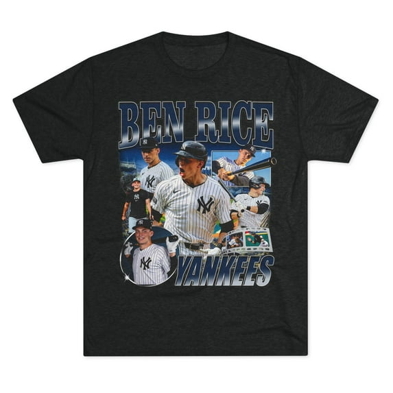 Ben Rice T-Shirt, Retro Yankees Baseball Shirt, Unisex Tee,Black color,size XL