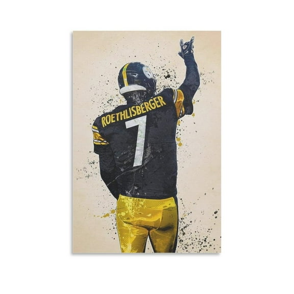 Ben Roethlisberger Canvas Poster Posters Art Print Wall Photo Paint Poster Hanging Picture Family Bedroom Decor Gift 12x18inch(30x45cm)