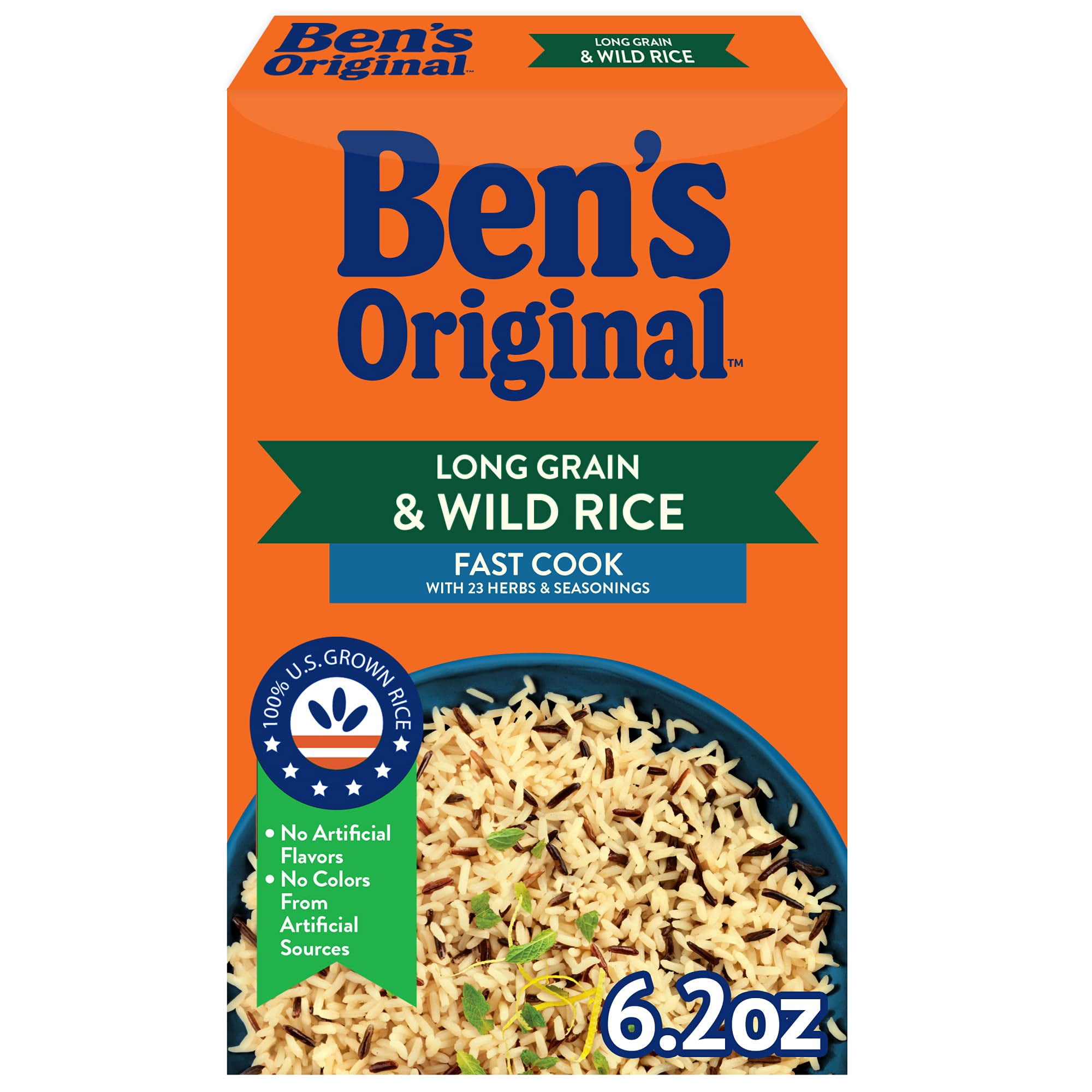 Ben,S Original Long Grain Rice And Wild Rice, Fast Cook Rice, 6.2 Oz Box (Pack Of 12)