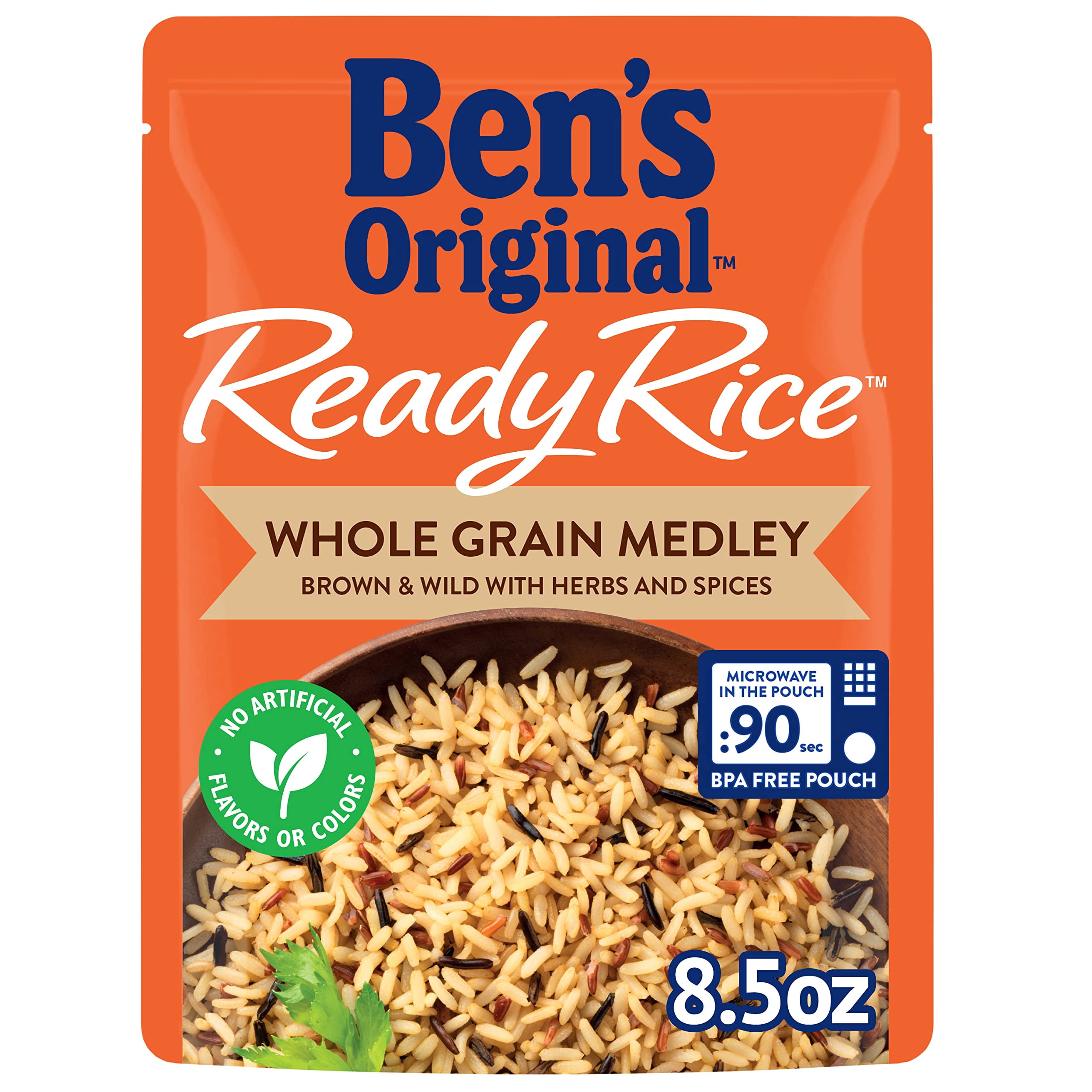 Ben S Original™ Ready Rice™ Whole Grain Medley  Brown & Wild  8.5 Oz. Pouch (Pack of 8)