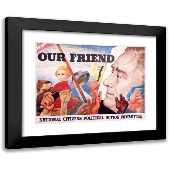 Ben Shahn 14x11 Black Modern Framed Museum Art Print Titled - Our Friend (1944)