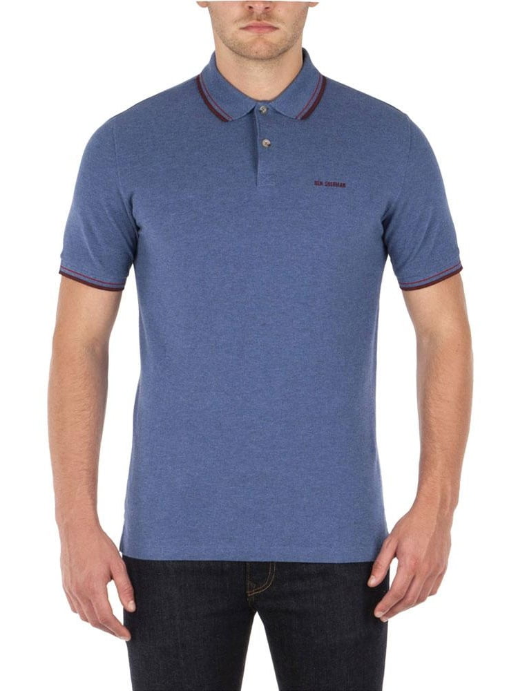 Ben Sherman - Block Front Romford Mens Polo Shirt Blue 2XL - Walmart.com