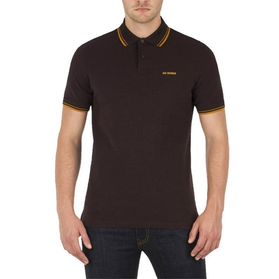 Ben Sherman - Block Front Romford Mens Polo Shirt Chocolate X-LG