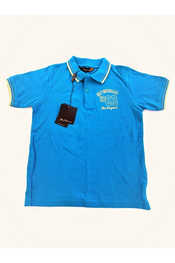 Boy's Polo Shirt, Size 8-9, Anchor Blue