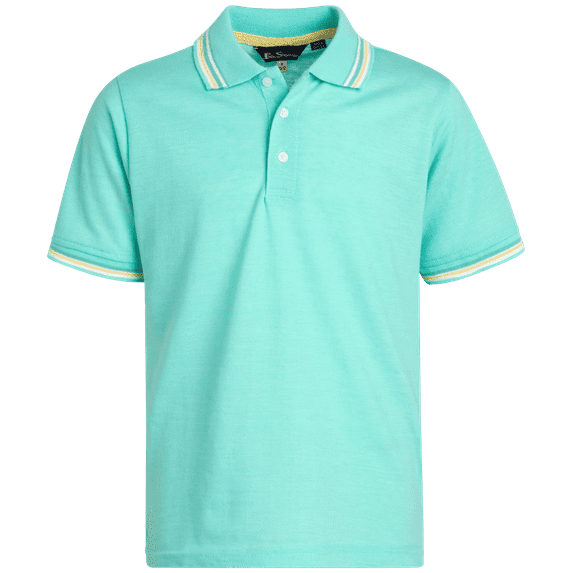 Ben Sherman Boys' Polo Shirt - Classic Fit Short Sleeve Pique Polo - Comfort Stretch Golf Shirt (8-18)