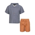 thumbnail image 1 of Ben Sherman Clothes Boys’ 2-Piece Linen-Tech Short Outfit Set – Includes Short Sleeve Button-Down Shirt & Shorts, Comfortable Everyday Clothing for Baby, Toddler & Big Boys Sizes (12M-14), 1 of 9