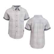 Ben Sherman Clothes Boys  Short Sleeve Button-Down Shirt with Chest Pocket, Size XL18   Navy/ Blue