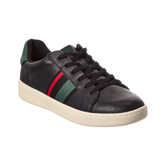 Ben Sherman Men's Hampton Stripe Sneaker, 8, Black