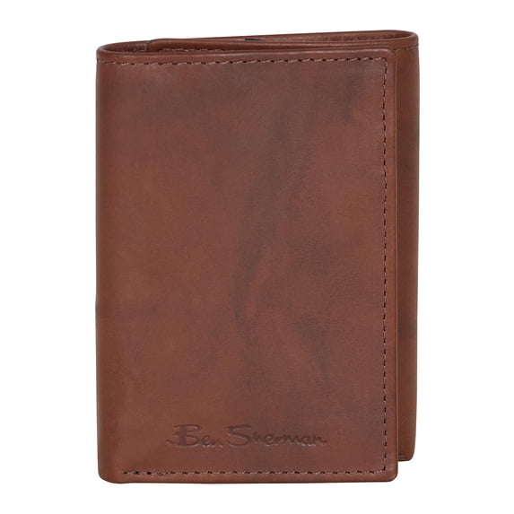 Ben Sherman 'Manchester' Men's Tri-Fold Wallet 3-Fold Wallet (Tan)