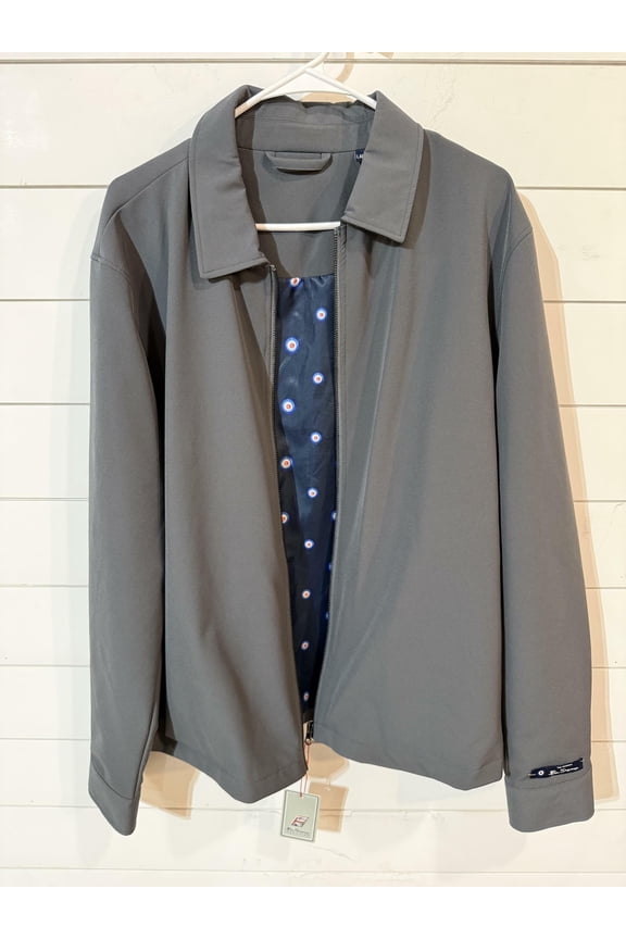 Men's Gray Full Zip Softshell Jacket L NWT