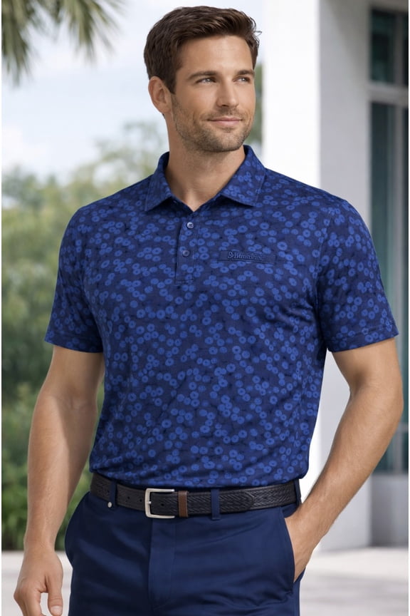 Men's Sport Shirt - Color: Navy Blue - Size X-Large