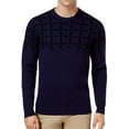 thumbnail image 1 of Ben Sherman Mens Houndstooth Knit Sweater, Blue, X-Large, 1 of 2