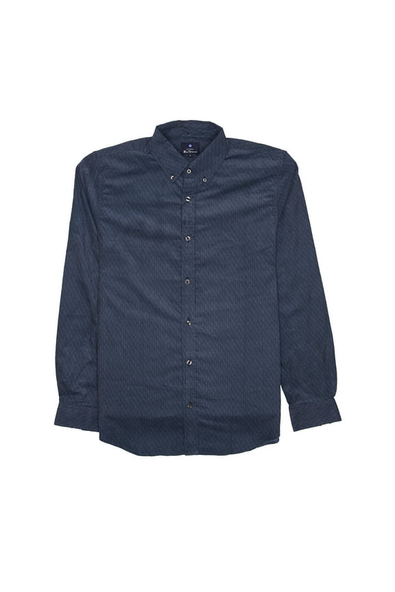 Mens Mod/Classic Fit Button Down Shirt (Medium, Storm Blue)