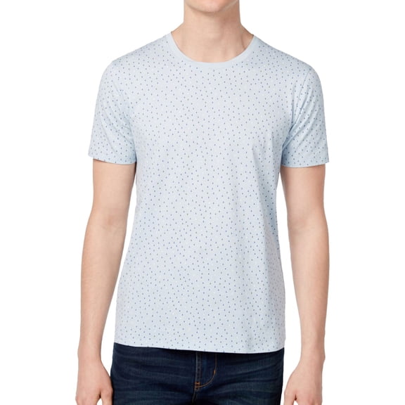 Ben Sherman Mens Slim Triangles Basic T-Shirt, Blue, Large