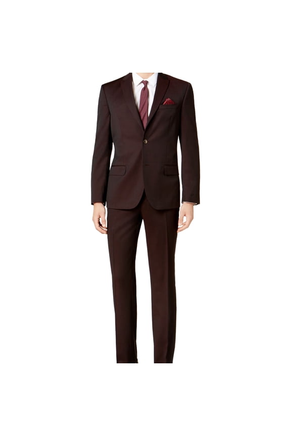 Mens Stretch Formal Tuxedo, Red, 36 Short / 30W x UnfinishedL