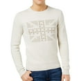 thumbnail image 1 of Ben Sherman Mens Union Jack Knit Sweater, Off-White, Large, 1 of 2