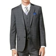 thumbnail image 1 of Ben Sherman Mens Windowpane Two Button Blazer Jacket, Grey, 40 Regular, 1 of 2