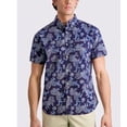 thumbnail image 1 of Ben Sherman Shirts | Ben Sherman Shirt Short-Sleeve Button-Up  Bluenavy Maritime Paisley New | Color: Blue | Size Small, 1 of 1