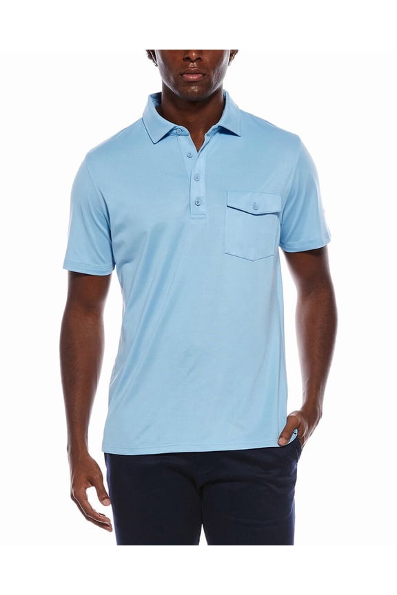 mens  Air Pique Sports Fit Polo Shirt, m, Blue
