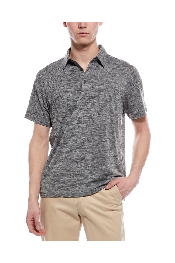 mens  Marbled Sports Fit Polo Shirt, m, Grey