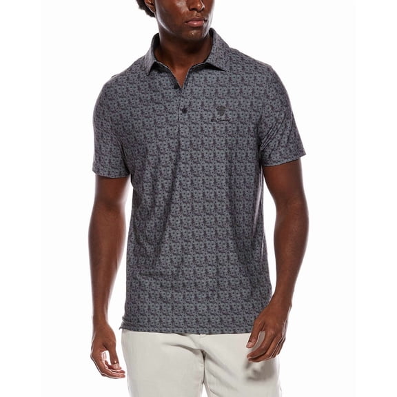 Ben Sherman mens  Psychedelic Hemlet Tech Jersey Sports Fit Polo Shirt, m, Black