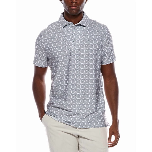 Ben Sherman mens  Psychedelic Hemlet Tech Jersey Sports Fit Polo Shirt, m, Gray
