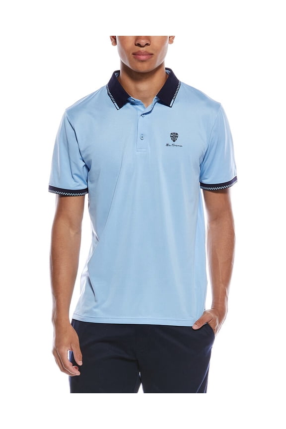 mens  Sports Fit Polo Shirt, XL, Blue