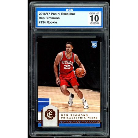 Ben Simmons Rookie Card 2016-17 Panini Excalibur #134 AGS 10 GEM MT
