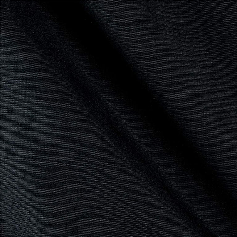 Black Solid Poly Cotton Fabric 58/60 Width Sold by The Yard (P187)