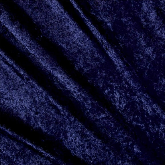 Ben Textiles Stretch Panne Velvet Velour Fabric, Dark Navy, Fabric by the yard