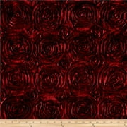 Ben Textiles Wedding Rosette Satin, Yard, Burgundy