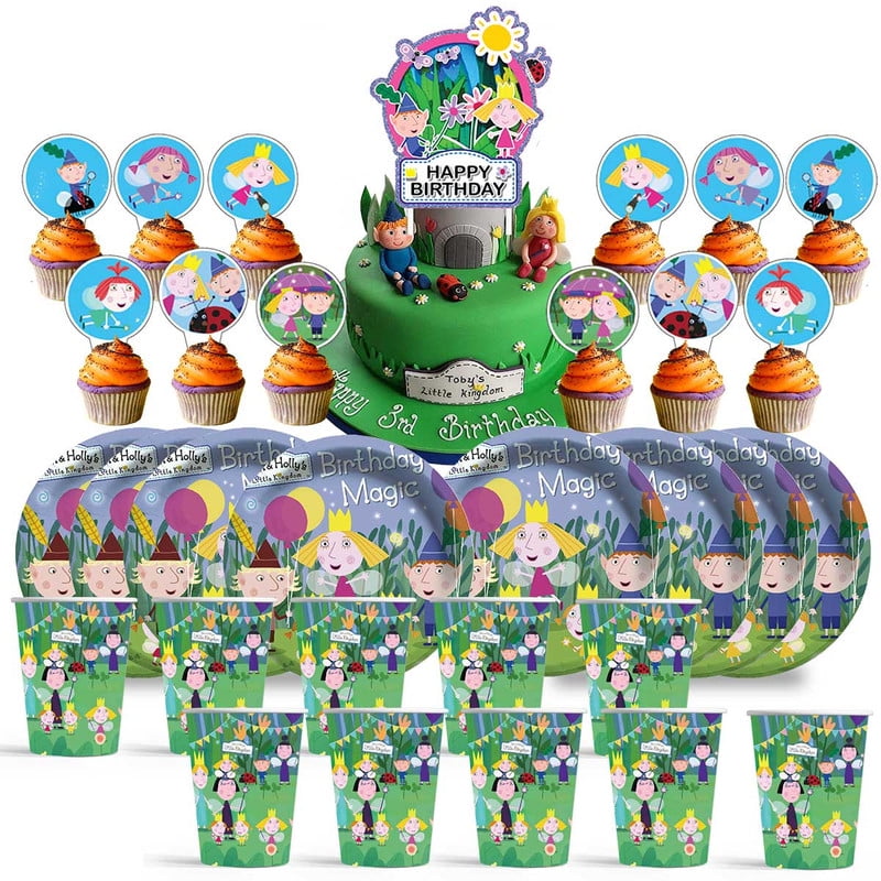ben-and-holly-birthday-cups-party-supplies-plates-fans-decorations-cake
