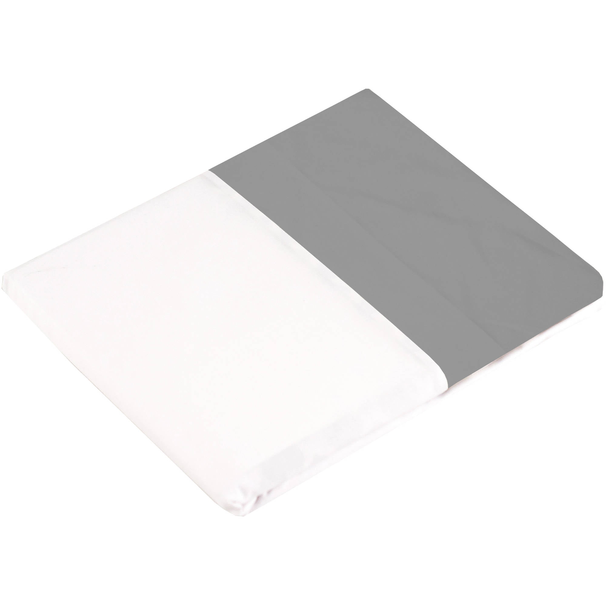 Ben and Noa Percale Crib Skirt, Grey Solid