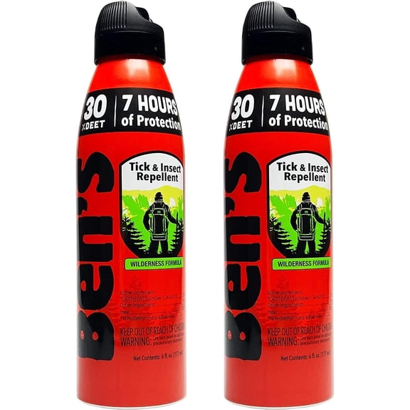 Ben's Tick & Insect Repellent Eco-Spray - 7-Hour DEET Protection - 6 Ounce Pack of 2