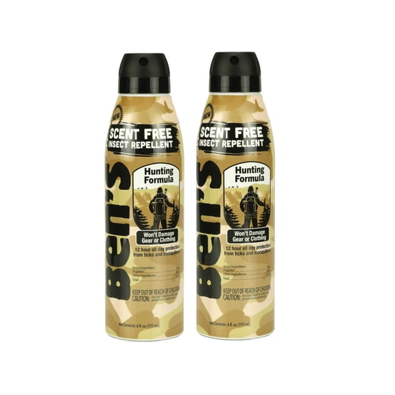 Ben's Hunting Formula - Tick & Mosquito Repellent for Up to 12 Hours of Protection - 20% Picaridin Bug Spray with EcoSpray Fine Mist Sprayer - Sweat-Resistant - 6 oz (2 Pack)
