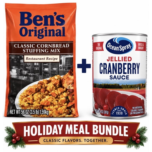 Ben's Original Cornbread Stuffing Mix 56 oz & Ocean Spray Jellied Cranberry Sauce 14 oz