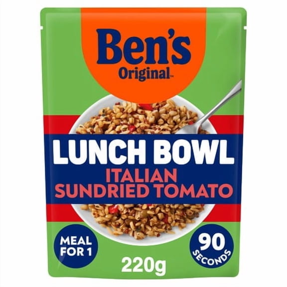 Ben's Original Lunch Bowl Ready Meal Italian Style Sundried Tomato 220g, British Import (Pack of 2)