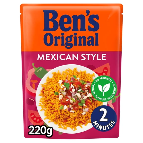 Ben's Original Mexican Style Microwave Rice 220G, Imported from Britain
